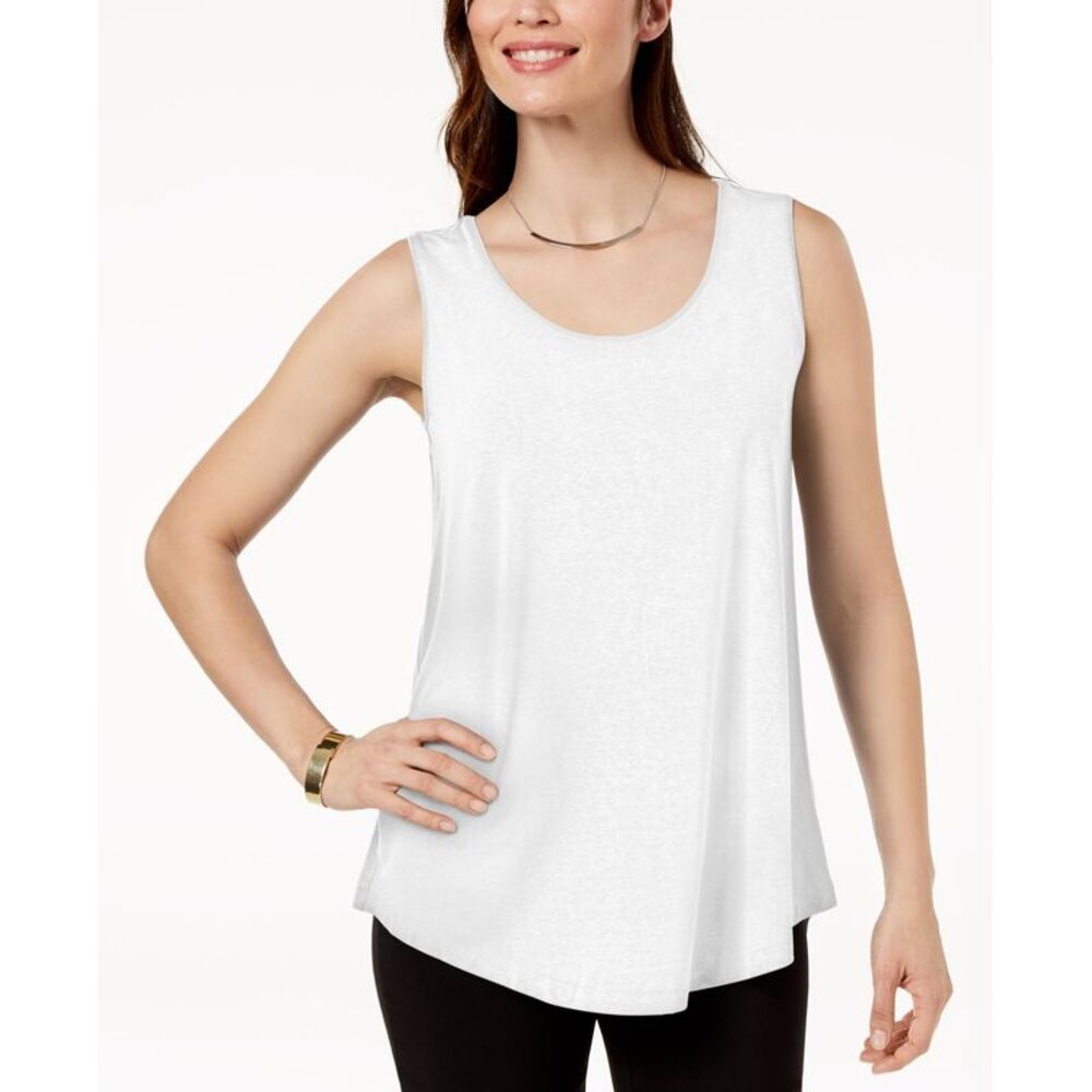 JM Collection Petite Scoop Neck Tank Top